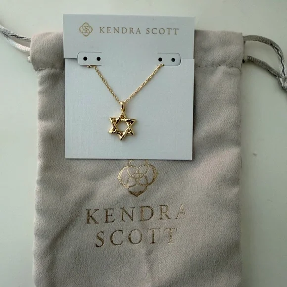 Kendra Scott Star of David Necklace in Gold - Picture 2 of 3